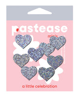 Pastease Mini Glitter Hearts - Silver Pack of 8 by Pastease