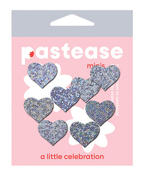 Pastease Mini Glitter Hearts - Silver Pack of 8 by Pastease