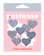 Pastease Mini Glitter Hearts - Silver Pack of 8 by Pastease