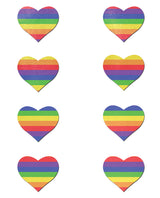 Pastease Mini Rainbow Heart Pasties, Pack of 8 (One Size)
