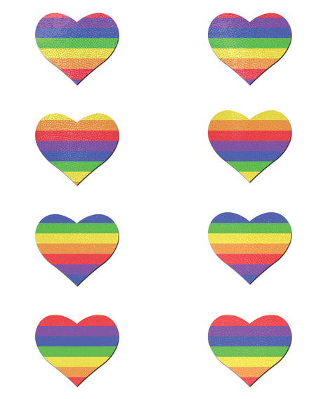 Pastease Mini Rainbow Heart Pasties, Pack of 8 (One Size)