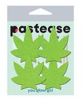 Pastease Petites Leaf - Glow in the Dark Green O/S Pack of 2 Pair by Pastease