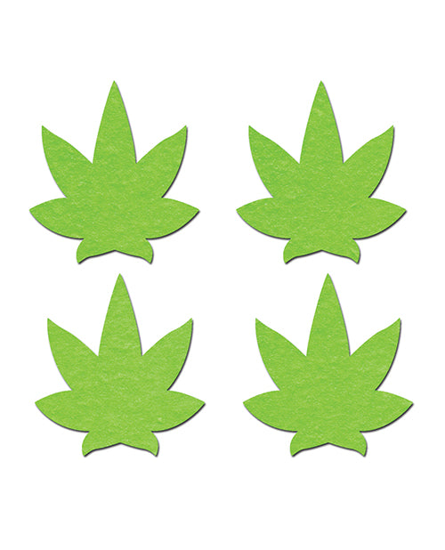 Pastease Petites Leaf - Glow in the Dark Green O/S Pack of 2 Pair by Pastease