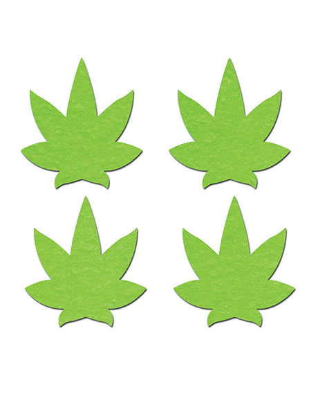 Pastease Petites Leaf - Glow in the Dark Green O/S Pack of 2 Pair by Pastease