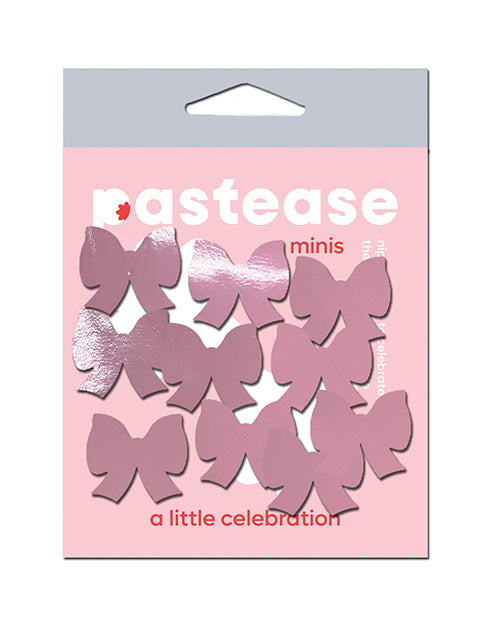 Pastease Mini Faux Leather Bows - Baby Pink Pack of 8 by Pastease