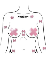 Pastease Mini Faux Patent-Leather Bows — Baby Pink Pack of 8