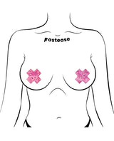 Pastease Premium Petites Disco Plus X Pasties — Pink, One Size (2 Pairs)
