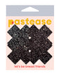 Pastease Premium Petites Sparkle Plus X - Black O/S Pack of 2 Pair by Pastease