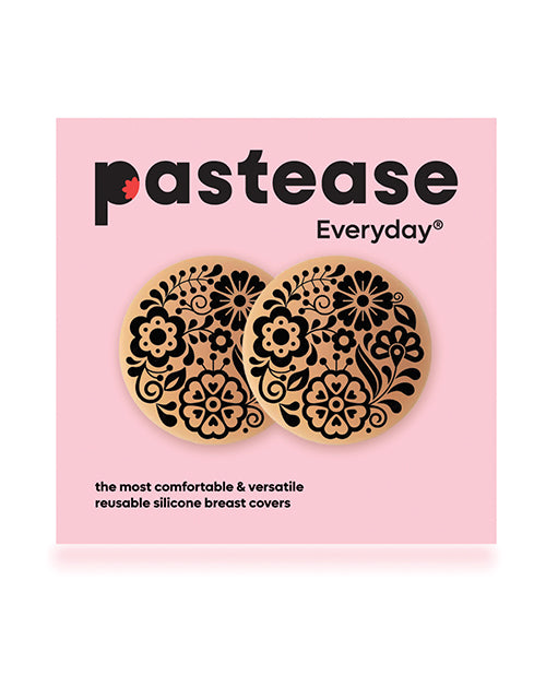 Pastease HALOS Silicone Floral Nipple Covers w/Travel Box - Bloom D+ Cup 10 or More Uses by Pastease