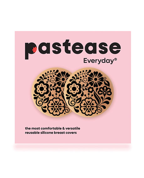 Pastease HALOS Silicone Floral Nipple Covers w/Travel Box - Bloom D+ Cup 10 or More Uses by Pastease