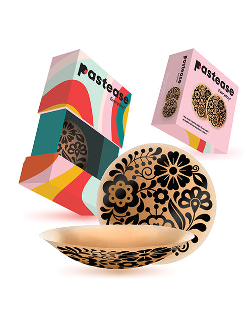 Pastease HALOS Silicone Floral Nipple Covers w/Travel Box - Bloom A-C Cup 10 or More Uses by Pastease