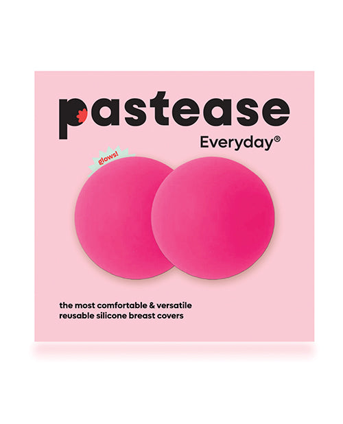 Pastease HALOS Silicone Nipple Covers w/Travel Box - Neon Pink D+ Cup 10 or More Uses by Pastease
