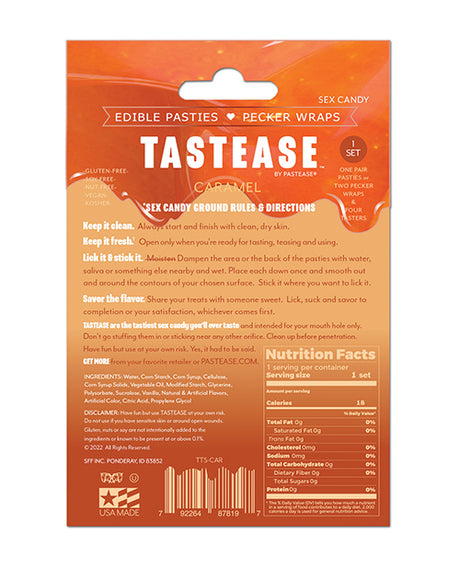 Pastease Tastease Edible Pasties & Pecker Wraps - Caramel O/S by Pastease