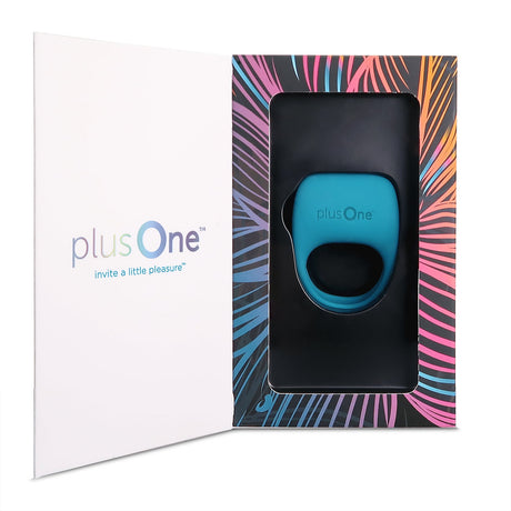plusOne Vibrating Ring — Rechargeable Waterproof Silicone, 3.05 × 0.79 in - PO6701