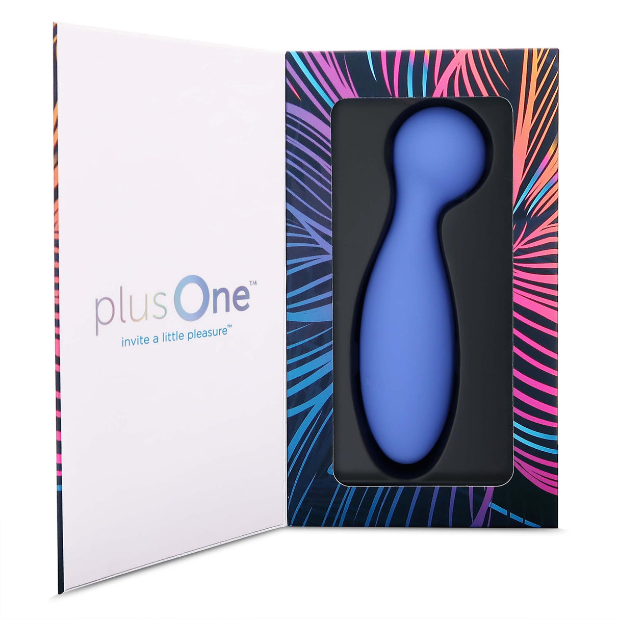 plusOne Personal Massager — Curved Rechargeable Silicone Vibrator, 5.2 in - PO6703