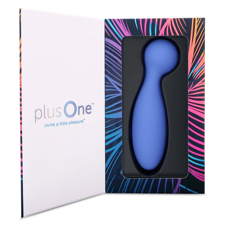 plusOne Personal Massager — Curved Rechargeable Silicone Vibrator, 5.2 in - PO6703