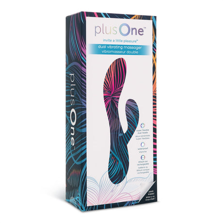 plusOne Dual Vibrating Massager — Silicone Dual-Motor Vibrator - PO6704