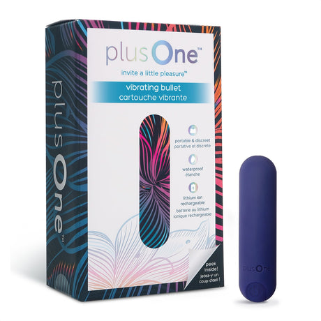 plusOne Vibrating Bullet — Rechargeable Waterproof Bullet, 3.05″ - PO6702