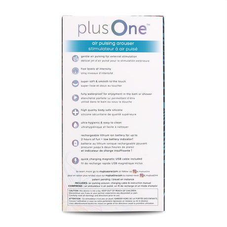 plusOne Air Pulsing Arouser — Rechargeable Silicone Clitoral Stimulator - PO6710