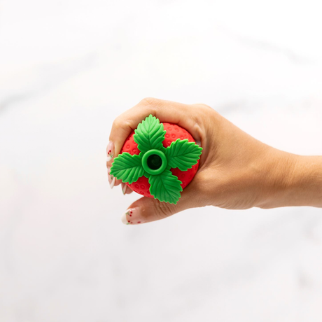 Emojibator Strawberry Vibrator & Suction Toy, 2.9-inch - EM7006