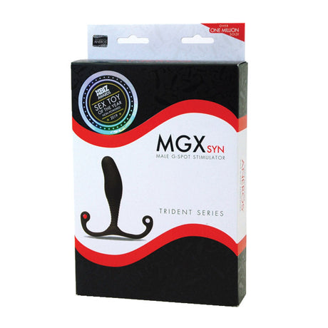 Aneros MGX SYN Trident Prostate Massager — Stainless Steel & Silicone, 3.75 in - AN3821