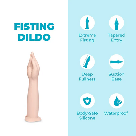 b-Vibe Silicone Hand Fisting Dildo, 16.5 Inch Suction Base - BV7872