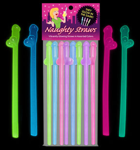 Kheper Games Glow-in-the-Dark Naughty Straws, 8-Pack - KG-NVS97