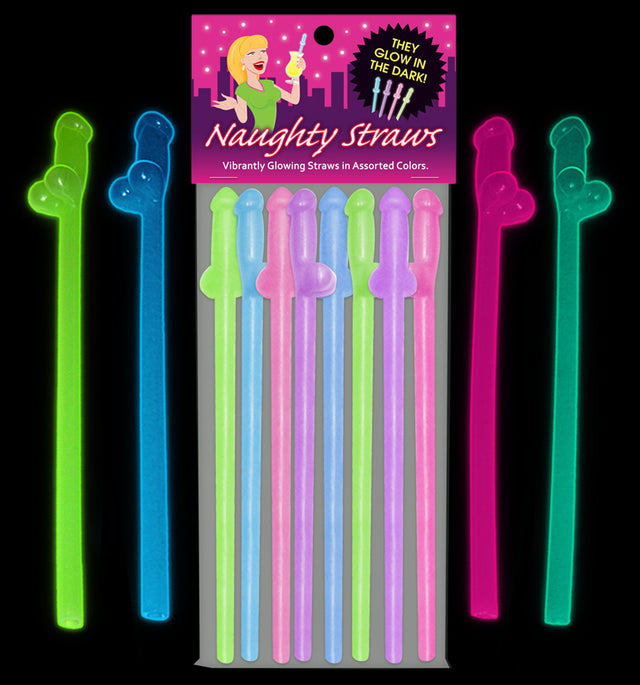 Kheper Games Glow-in-the-Dark Naughty Straws, 8-Pack - KG-NVS97
