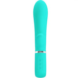 Thomas Super Soft Silicone Rabbit Vibrator - Turquoise
