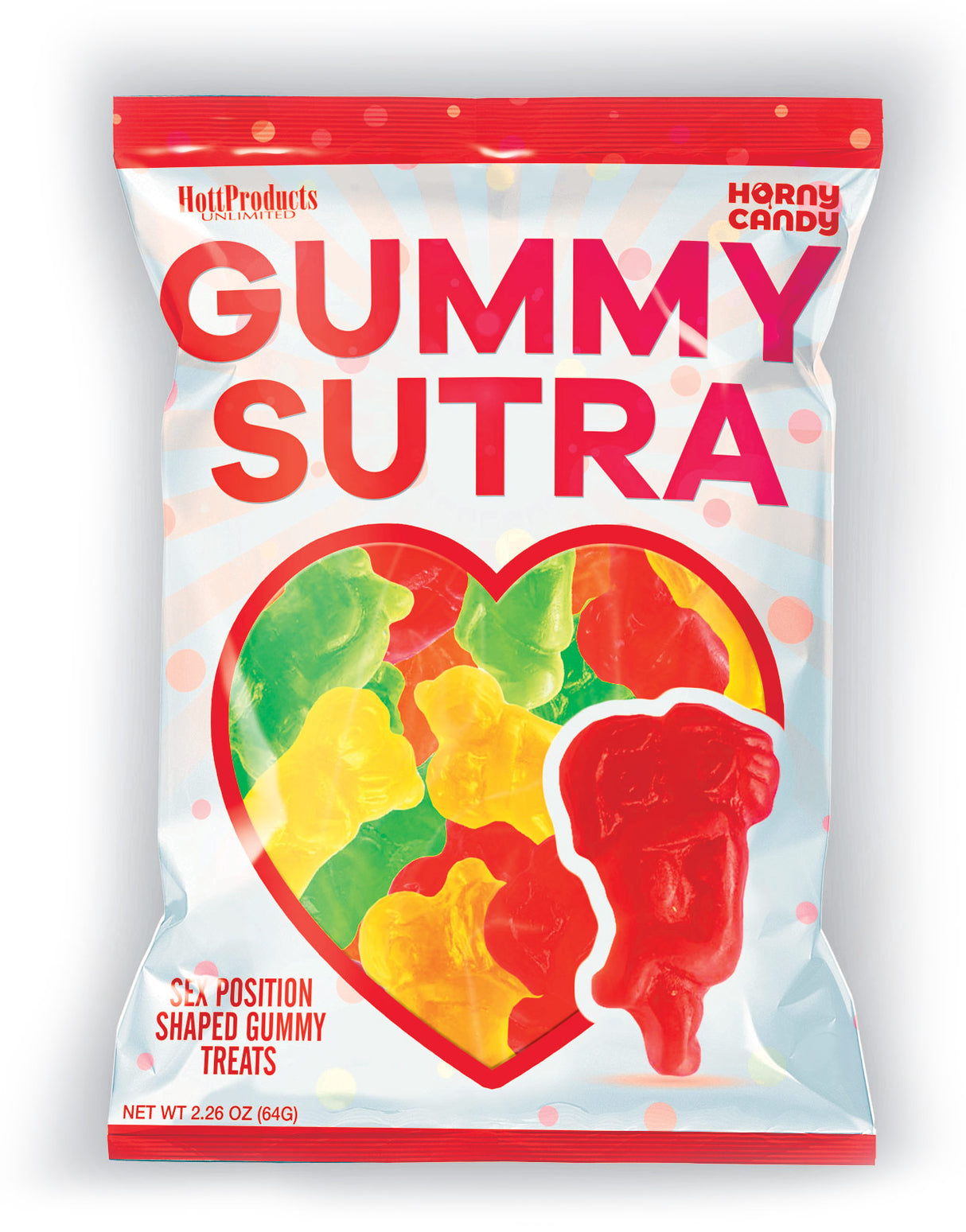 Hott Products Gummy Sutra Position-Shaped Gummies — 12-Pack (96g Bags) - HTP3238-D