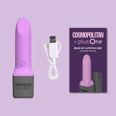 plusOne Read My Lipstick Vibe — Cosmo Lipstick-Style Vibrator - PO6890