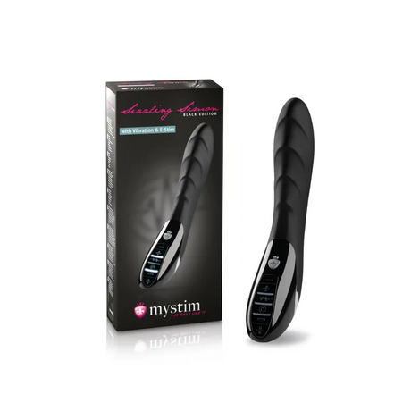Mystim Sizzling Simon eStim Vibrator — 27 cm, Black - MY8721