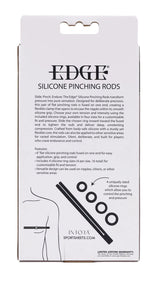 Sportsheets Edge Silicone Pinching Rods, 6 in with 16 Rings - SP0658