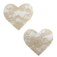 Neva Nude Toffee Lace I Heart U Pasties — Pair, 3 in - NN-NUD-LAC-NS