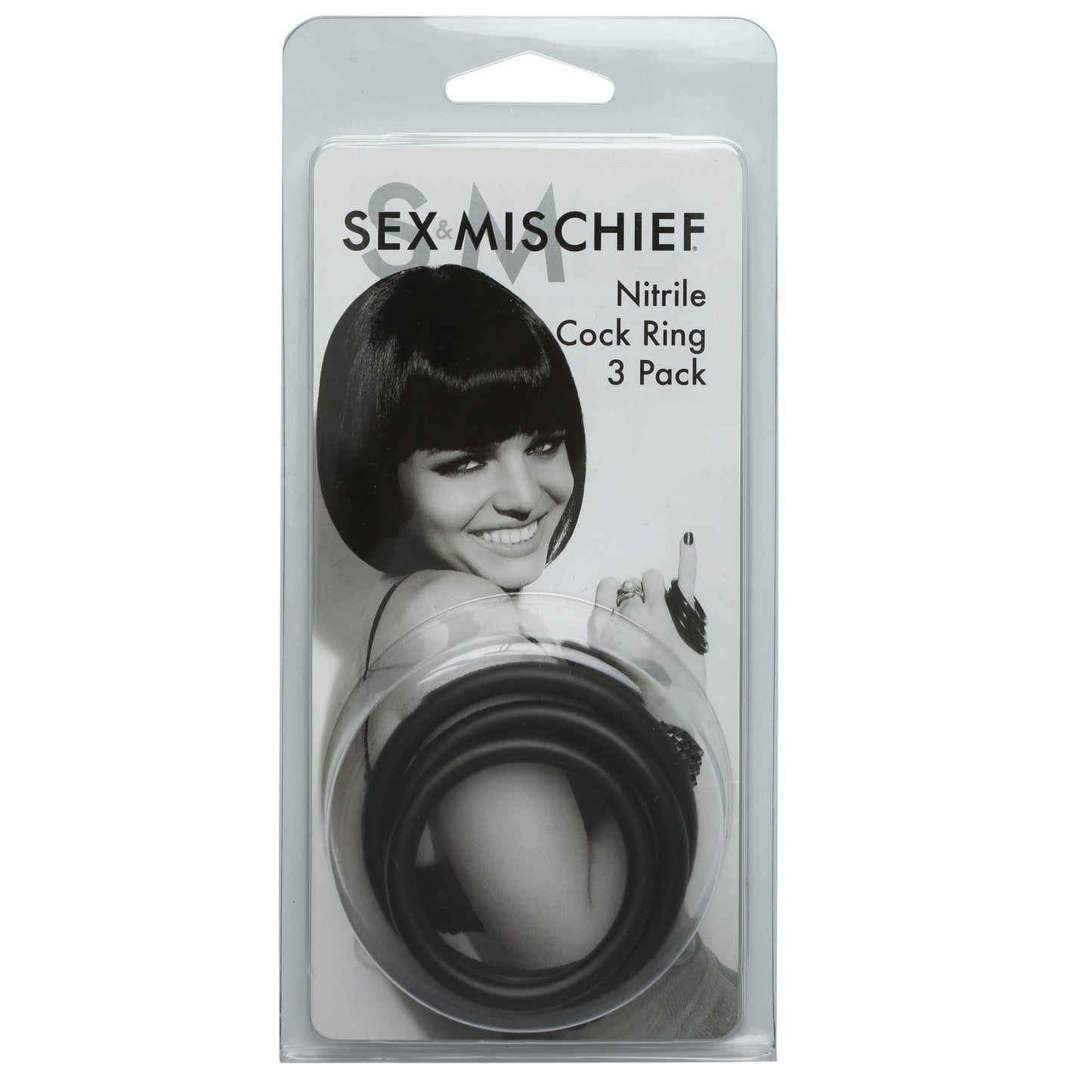 Sex and Mischief Nitrile Cock Rings 3 Pack by Sportsheets