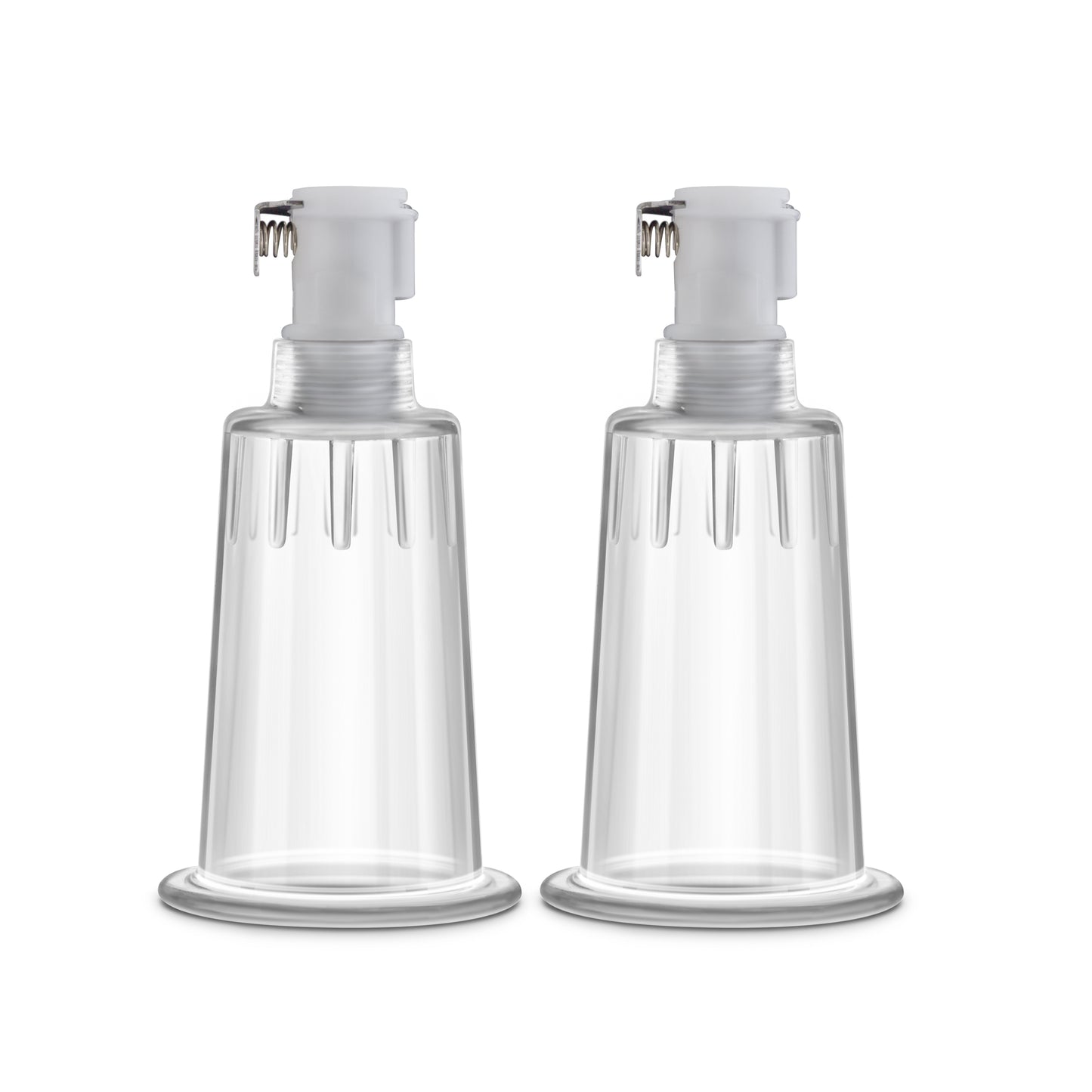 Temptasia Nipple Pumping Cylinders Set of 2 (1 Inch Diameter) - Clear by Blush