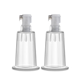 "Temptasia  Nipple Pumping Cylinders  Set of 2 (1 Inch Diameter) - Clear BL-09711"