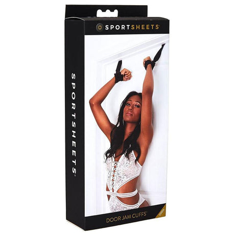 Sportsheets Door Jam Cuffs — Black - SS324-01