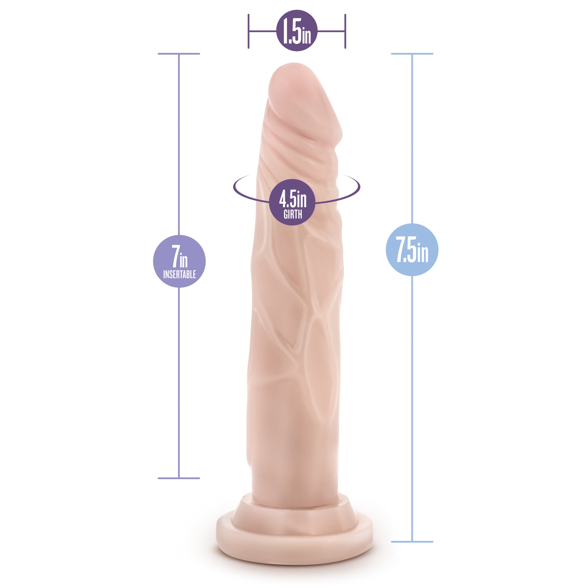 Dr. Skin - Realistic Cock - Basic 7.5 - Beige by Blush