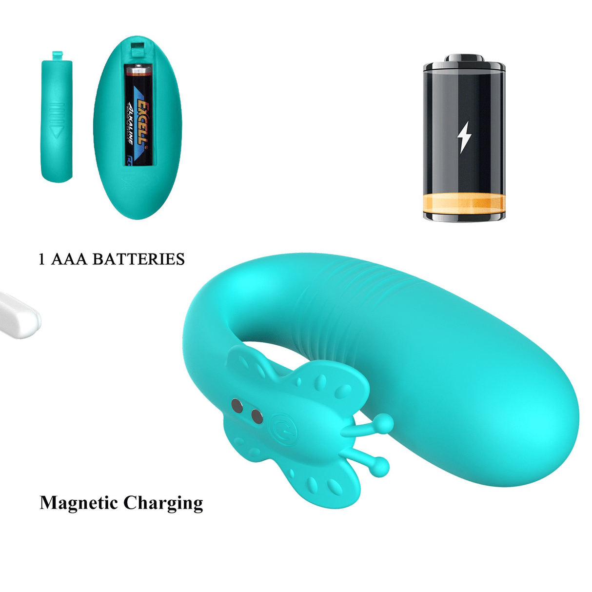 Pretty Love Remi Thrusting Hands-Free Vibrator — Aqua - BI-300093W