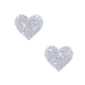 Neva Nude Razzle Dazzle Crystal 'I Heart U' Body Stickers — 6 Pack, 1.4 x 1.5 in - NN-RAZ-HRT-BS
