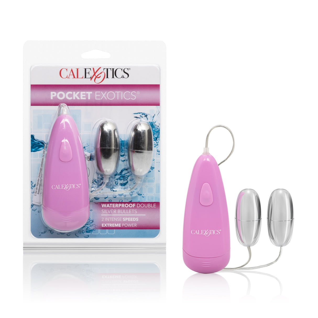 CalExotics Pocket Exotics Double Silver Bullets — Waterproof, Pink - SE1140202