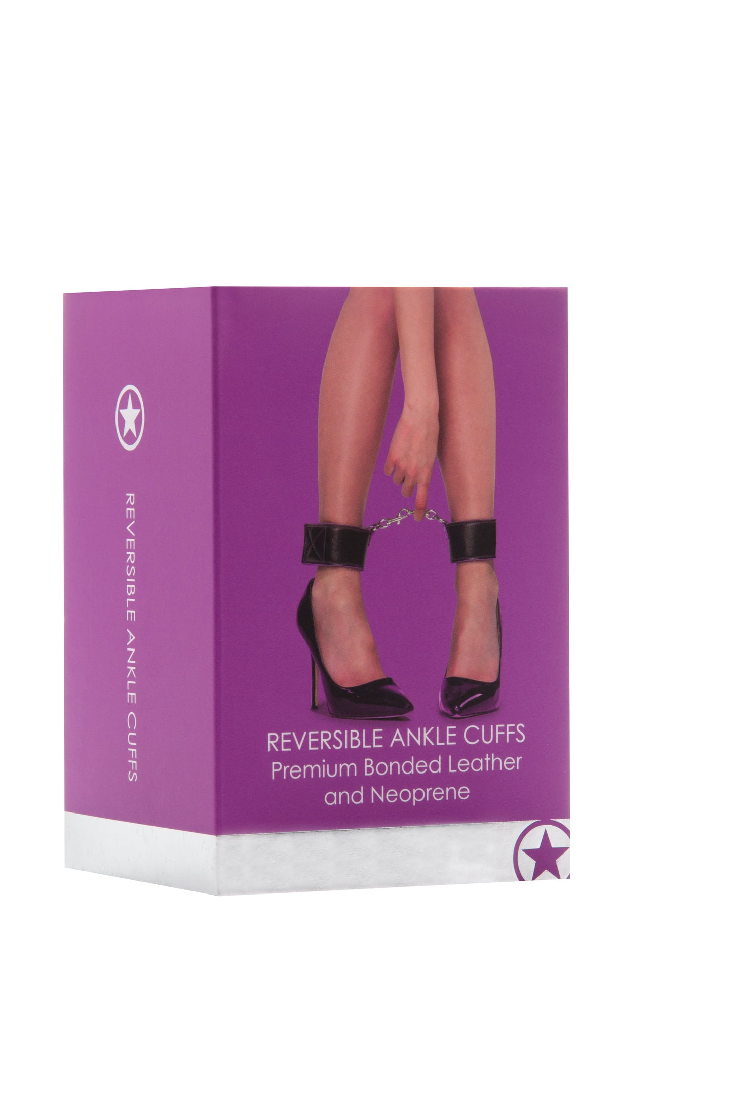 Reversible Ankle Cuffs Premium Bonded Leather and Neoprene - Purple by Shots