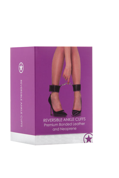 Reversible Ankle Cuffs Premium Bonded Leather and Neoprene - Purple by Shots