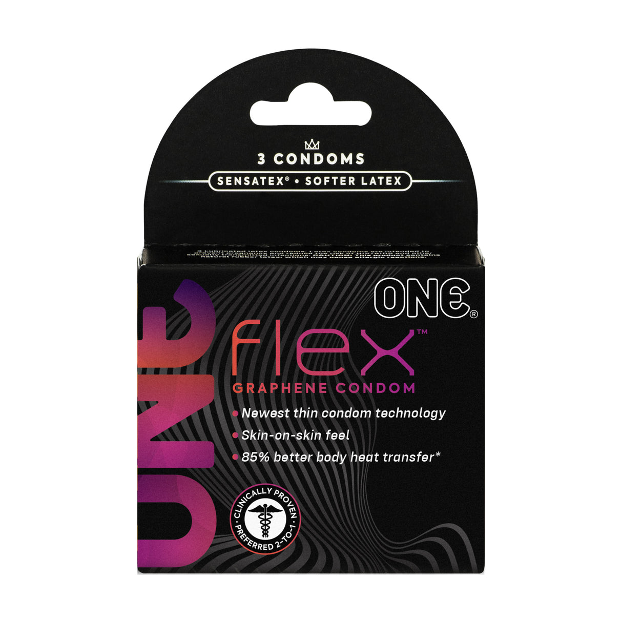 Paradise Marketing One Flex Graphene Condoms — 3 Count - PM1131006