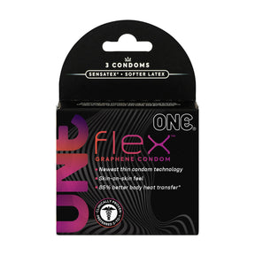 Paradise Marketing One Flex Graphene Condoms — 3 Count - PM1131006