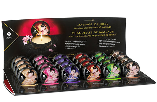 Shunga Mini Massage Candle Display — 24 Count - SHU4699