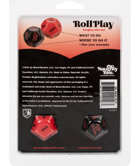 CalExotics Naughty Dice Set — 2 Acrylic Dice - SE4410752