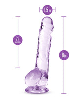 Naturally Yours - 8 Inch Crystalline Dildo - Amethyst