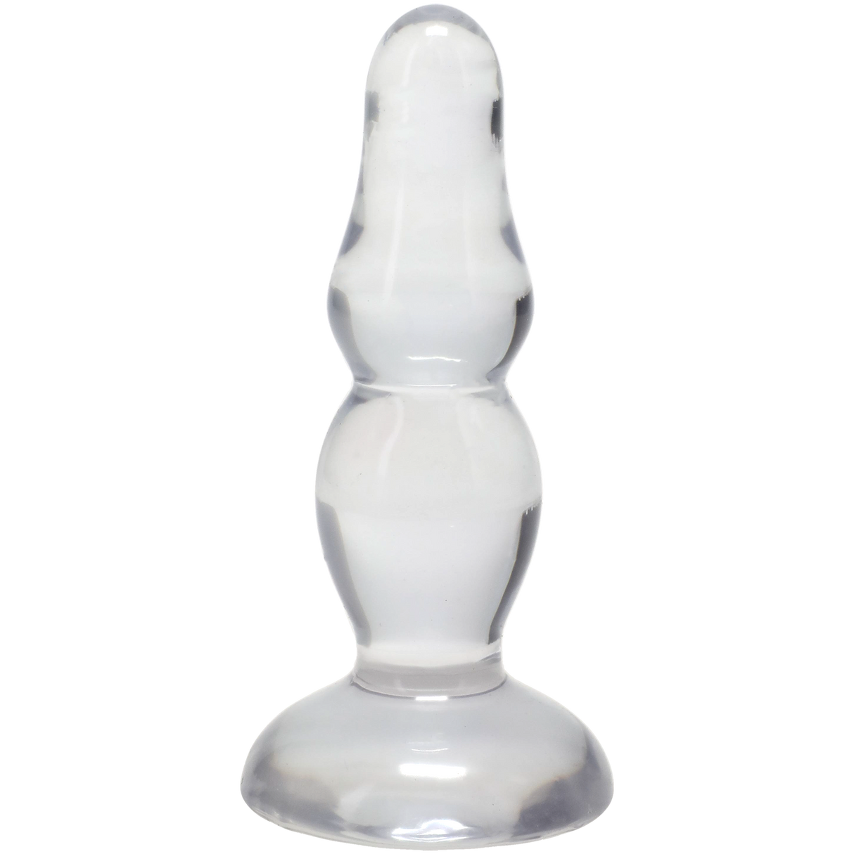Doc Johnson Crystal Jellies Novice Pop Plug — 4 in, Clear - DJ0283-16-CD
